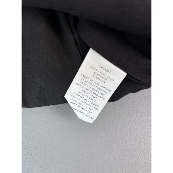 Melissa Nepton women's small black floral Robe Mona peasant smocked mini dress‎ - Picture 10 of 10